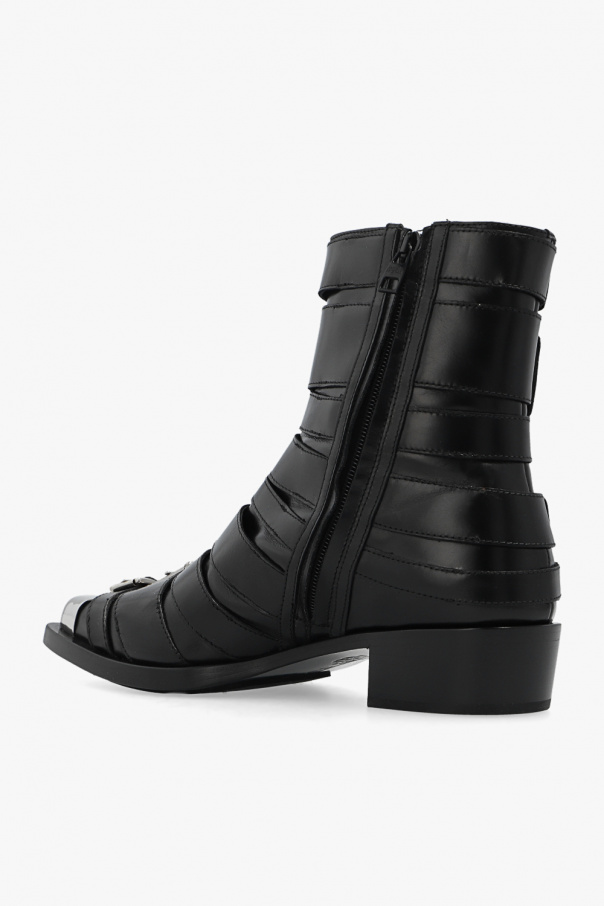 【送料&関税込】Alexander McQueen Stivali Women's Slick Knee-high Boot in Black | Alexander McQueen US